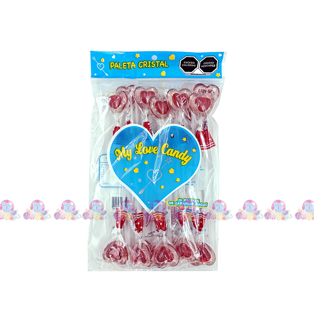 SPV MY LOVE PLT CRISTAL CORAZON ROJO 13g 20s