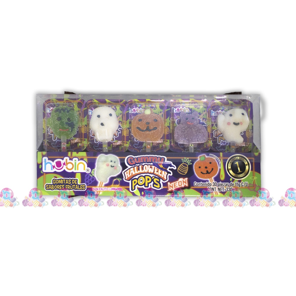 SPV HUBIN PLT GUMMY POPS NEON HALLOWEEN 11g 30s