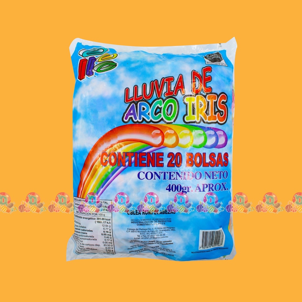 ARCOIRIS RECORTE MEDIANO 20g 20s