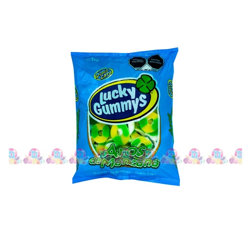 [090011] LUCKY GUMMYS AROS MANZANA 8g 1Kg