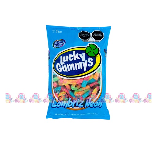 [090018] LUCKY GUMMYS LOMBRIZ NEON 8g 1Kg