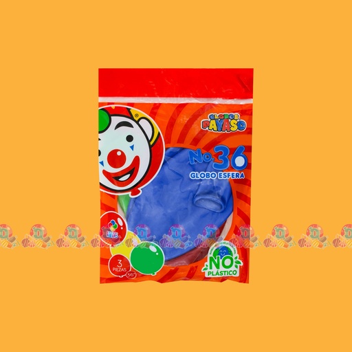 [059011] FAB GLOBO PAYASO 36 SURT 3s