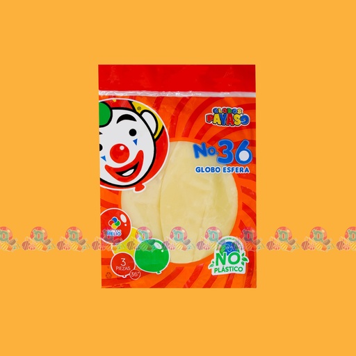 [059013] FAB GLOBO PAYASO 36 TRANSPA 3s