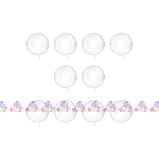 [048005] FIESTA GLOBO BURBUJA N8 10s