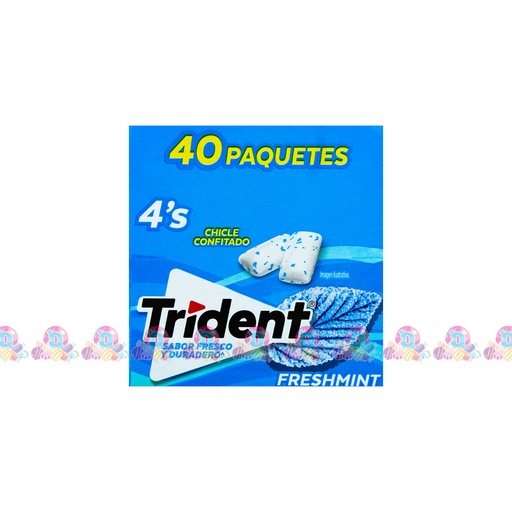 [001027] ADAMS TRIDENT 4S NVO FRESHMINT 5.2g 40s