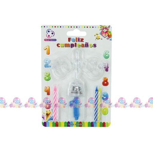 [061051] FIESTA VELA CANDELABRO 5s