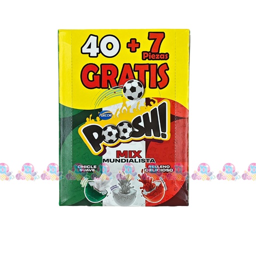 [012037] ARCOR CHICLE POOSH MUNDIALISTA 4g 47s